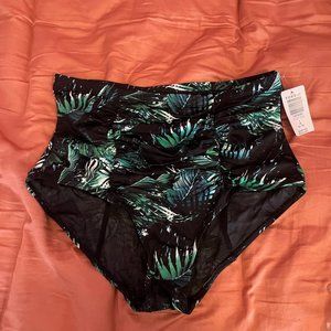 Torrid Palm Tree High Waisted Swim Bottoms